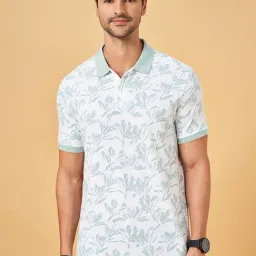 Byford By Pantaloons Moderate Blue Slim Fit Printed Polo T-Shirt-picture-28