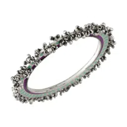 Tribe Amrapali 92.5 Sterling Silver Dhara Ghungroo Bangle-image-21