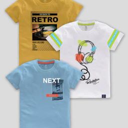 Codez Kids Multicolor Printed T-Shirt (Pack Of 3)-picture-21