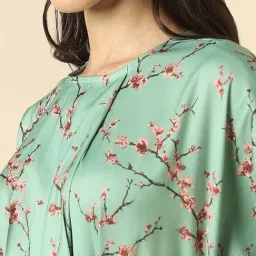 Allen Solly Green Regular Fit Floral Print Dress image 5