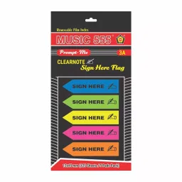 Music 555 Prompt-Me Sign Here Flag 13x45 mm 5 Neon Color 125 Sheets, PSF-125 (Pack 30 Pcs)-picture-19