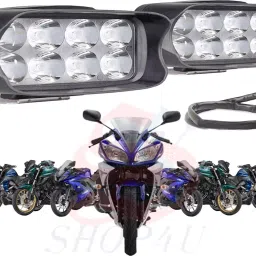 SHOP4U Waterproof 8 LED Fog Light Head Lamp Compatible with Yamaha All Models-picture-46