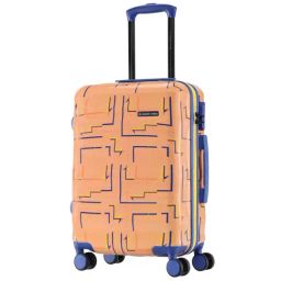 Nasher Miles Denver Hard-Sided Printed Cabin Luggage Orange 55cm Trolley Bag-picture-21