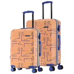 Nasher Miles Denver Hard-Sided Printed Luggage Set of 2 Orange Trolley Bag (55 & 65 cm)-picture-37