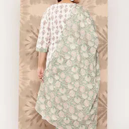 EXTRA LOVE BY LIBAS Plus Size Printed Gotta Patti Cotton Kurta with Salwar & Dupatta image 4