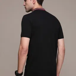 WROGN Pure Cotton Polo Collar Slim Fit Casual T-shirt image 5