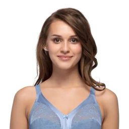 Enamor Blue Cotton Non Wired Non Padded Full Coverage Bra-picture-31