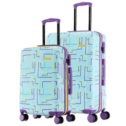 Nasher Miles Denver Hard-Sided Printed Luggage Set of 2 Light Blue Trolley Bag (55 & 65 cm)-picture-3