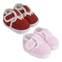 NESKA MODA Girls Set of 2 Pair Cotton Booties-image-74