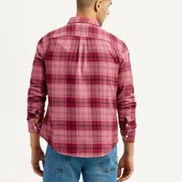 Levi's Red Cotton Slim Fit Checks Shirt image 2