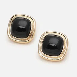 SOHI Black Contemporary Drop Earrings image 3