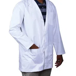 neatnik Men Doctor's White Coat Polyester Viscose (Medium) image 1