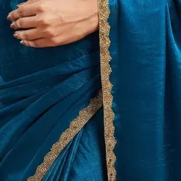 LOROFY Beads and Stones Tussar Saree image 3