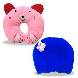 Chinmay Kids Mustard Seeds, Polyester Fibre Animals Baby Pillow Pack of 2 Pink, Blue-picture-9