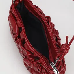 LULU & SKY PU Gathered Oversized Structured Sling Bag image 3