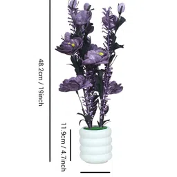 TIED RIBBONS Violet 1 Pieces Artificial Plant With Pot image 4