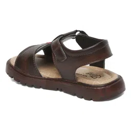 Tiny Bugs Solid Velcro Closure Sandals - Brown image 4