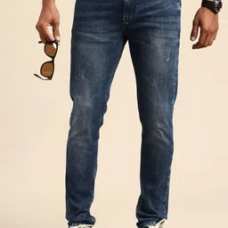 Being Human Men Skinny Fit Cat Scratches Light Fade Stretchable Jeans-picture-13