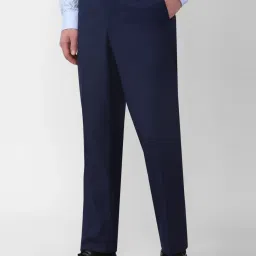 Van Heusen Navy Regular Fit Trousers image 3