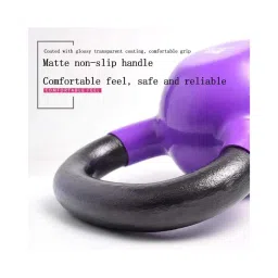 Protoner Cast Iron Vinyl Coated Kettle Bell (Red) Size - 8 kg image 3