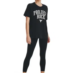 UNDER ARMOUR Black Cotton Printed Sports T-Shirt image 3