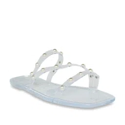 Forever Glam by Pantaloons Women's White Casual Sandals image 3