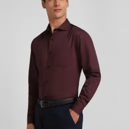 Allen Solly Brown Cotton Slim Fit Printed Shirt image 3