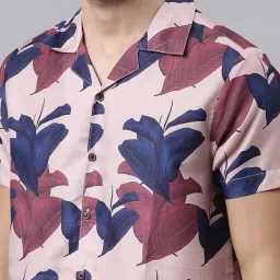 Bushirt Onion Pink Regular Fit Printed Shirt With Shorts Set image 4
