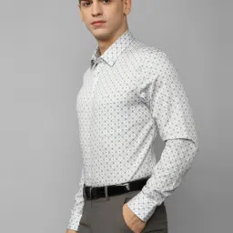 Louis Philippe Green Cotton Slim Fit Printed Shirt image 3