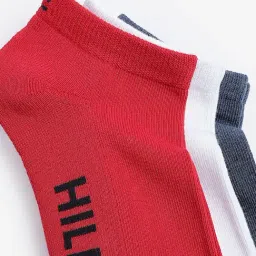 Tommy Hilfiger Multicolor Cotton Logo Printed Socks - Pair Of 3 image 4