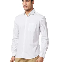 Park Avenue White Slim Fit Printed Shirt image 3
