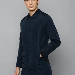 Allen Solly Navy Regular Fit Shirt Collar Jacket image 3