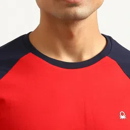 United Colors of Benetton Red Regular Fit Crew T-Shirt image 4