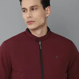Louis Philippe Jeans Maroon Cotton Regular Fit Jacket image 4