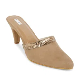 Elle Women's Beige Mule Shoes image 3