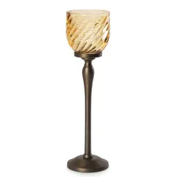 Pure Home and Living Yellow Glass Hurricanes-image-17