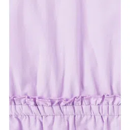 Ed-a-Mamma Kids Purple Solid Dress image 3