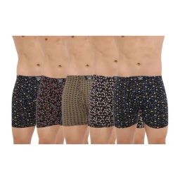 Dollar Bigboss Assorted Color Cotton Printed Trunks (Pack Of 5)-picture-31