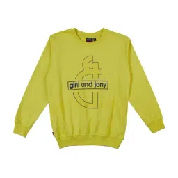 Gini & Jony Kids Green Cotton Printed Sweatshirt-picture-36