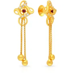Malabar Gold and Diamonds 22k Yellow Gold Earrings for Women-picture-13