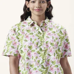 Honey by Pantaloons Off-White Linen Printed Shirt-image-83