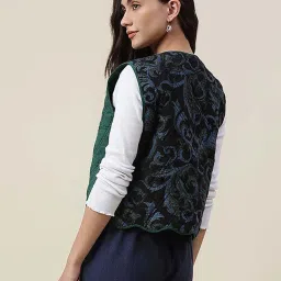 Fabindia Green Quilted Jacket image 2