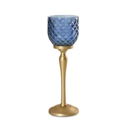 Pure Home and Living Blue Glass Hurricanes-picture-41