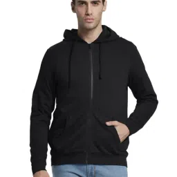 Parx Black Regular Fit Hooded Sweatshirts-picture-42