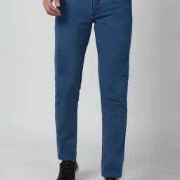 Peter England Jeans Blue Cotton Slim Fit Jeans-image-11