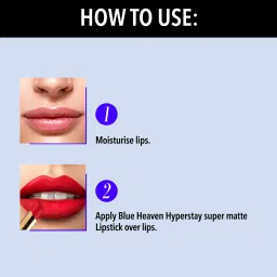 Blue Heaven Hyper Stay Super Matte Lipstick Rustic Red-723 - 2.2 gm image 3