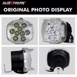 AllExtreme EX9FM1B 9 LED Fog Light with Red & Blue Beads and Multicolor Strobe Flash Waterproof White Spot Beam Driving Lamp for Motorcycle Bike Car SUV (20W, 1 PC) image 3