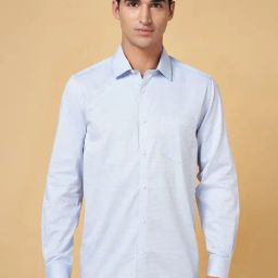 Peregrine By Pantaloons Blue Bell Cotton Regular Fit Shirt-picture-24