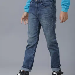 Under Fourteen Only Kids Navy Cotton Regular Fit Jeans image 3
