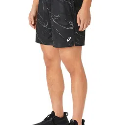 Asics Graphite Grey Regular Fit Printed Sports Shorts image 3